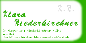 klara niederkirchner business card